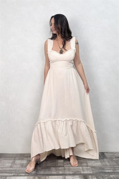 Blanca Gaia Ravenna Elbise - Bej
