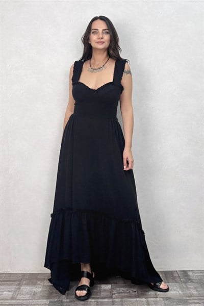 Blanca Gaia Ravenna Elbise - Siyah