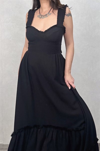 Blanca Gaia Ravenna Elbise - Siyah