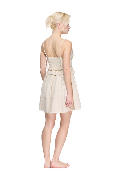 Blanca Gaia Simya Mini Elbise - Bej