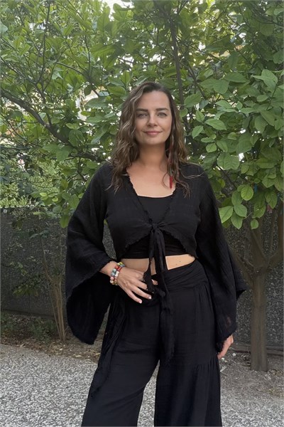 Blanca Gaia Vialis Bolero Bluz - Siyah