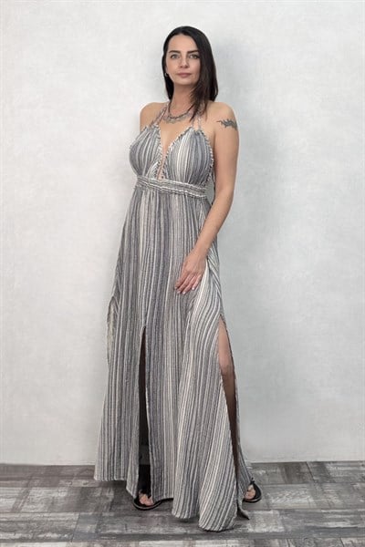 Blanca Lilith Pure Elbise - Silver Lines Gümüş 