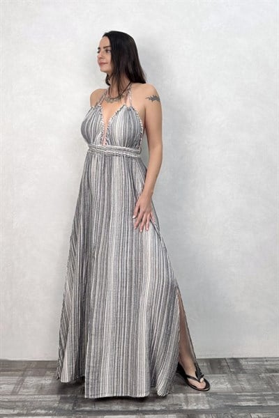 Blanca Lilith Pure Elbise - Silver Lines Gümüş 