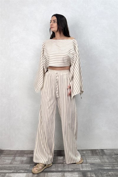 Blanca Linea Pelerin Bluz - Bej 