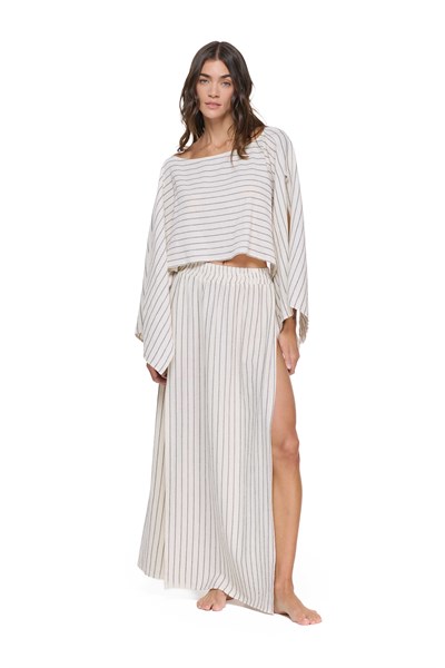 Blanca Linea Pelerin Bluz - Bej 