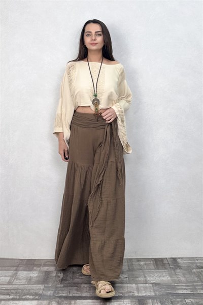 Blanca Paloma Pantolon - Neutral Brown Doğal Kahve