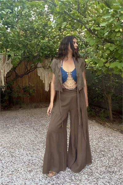 Blanca Paloma Pantolon - Neutral Brown Doğal Kahve