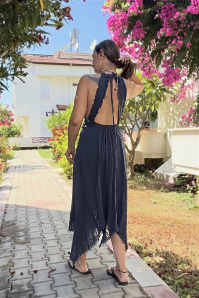 Blanca Rosa Elbise  - Midnight Navy Lacivert