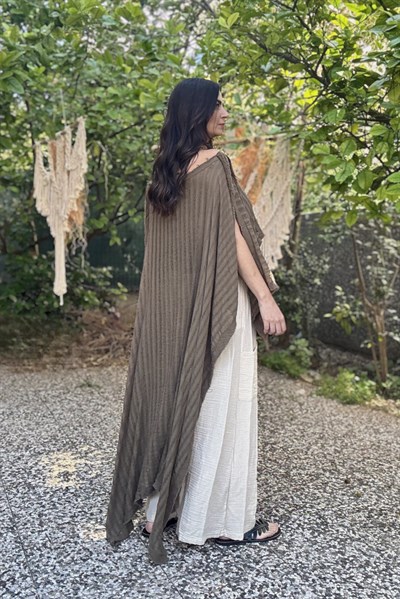 Blanca Vialis Kimono Tunik - Neutral Brown Doğal Kahve