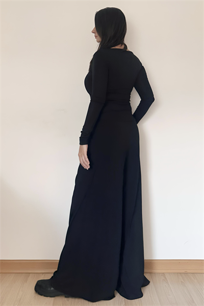 Dantel Detaylı Bluz - Siyah