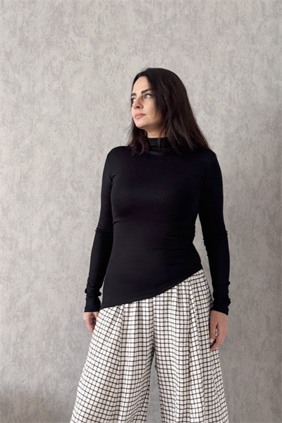 Fit Basic Bluz - Siyah