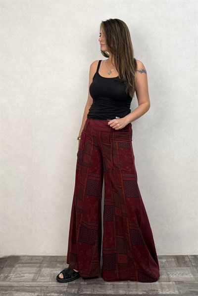 Freewind Boho Pantolon - Bordo