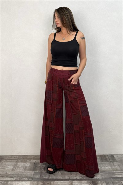 . - Freewind Boho Pantolon - Bordo