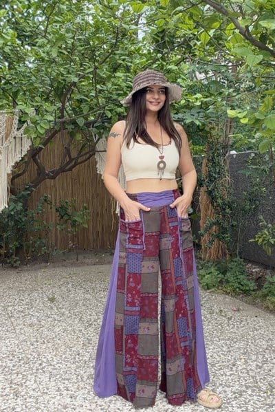 . - Freewind Boho Pantolon - Mor