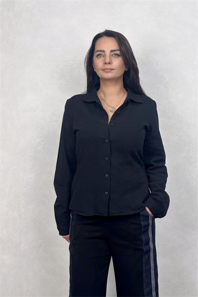 Gabardin Gömlek - Siyah