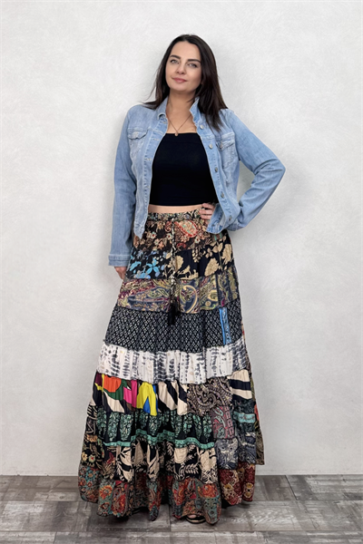 Gypsy Patch İpek Etek - Un
