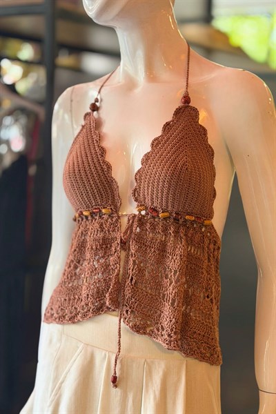 Hand Made Tasarım Bustiyer - Bakır Gül Kurusu 2