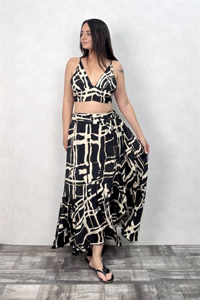 İpek Crop - Gold Black