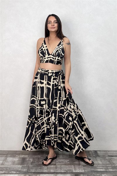 İpek Crop - Gold Black