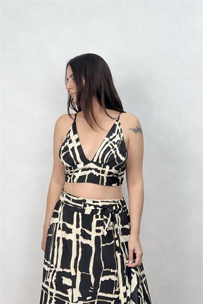 İpek Crop - Gold Black