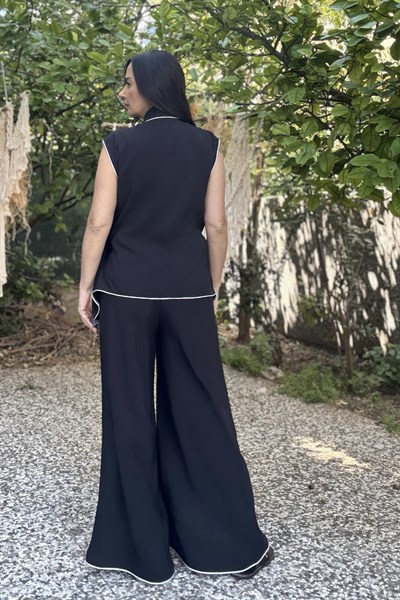 Lamante Biyeli Twist Pantolon - Siyah