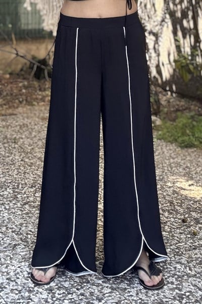 Lamante Biyeli Twist Pantolon - Siyah