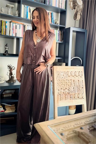 Lamante Bronco Ayışığı  Pantolon- Kahve