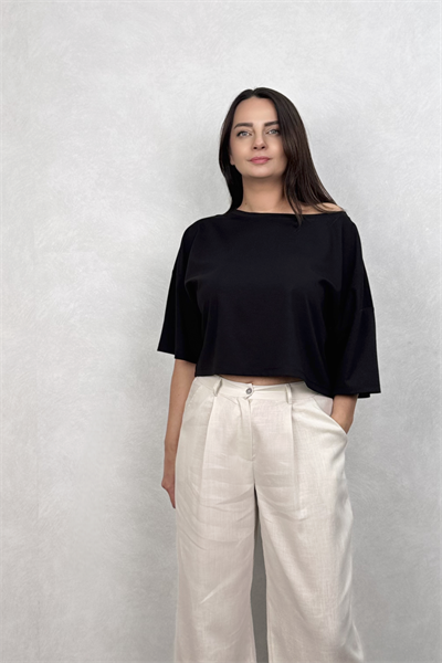 Lamante Fancy Nakışlı Bluz - Siyah