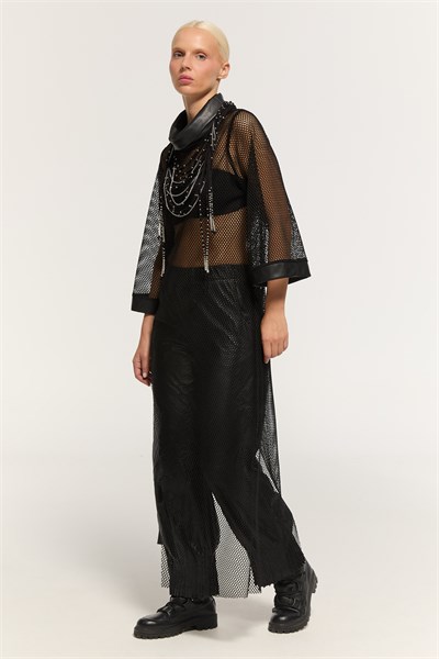 Lamante File Tasarım Tunik - Siyah