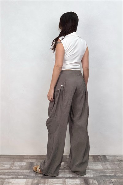 Lamante Hide Tasarım Pantolon - Vizon