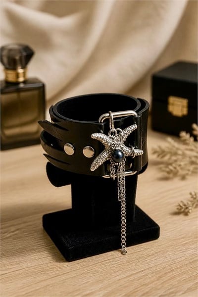 . - Lamante Nova Yıldız Bileklik -  Silver Siyah