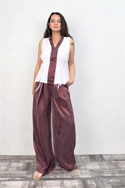 Lamante Purple Bluz - Beyaz Leylak