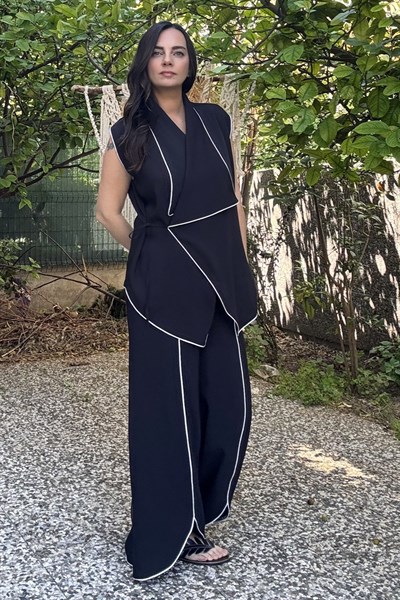 Lamante Twist Kimono Kapamalı Bluz - Siyah