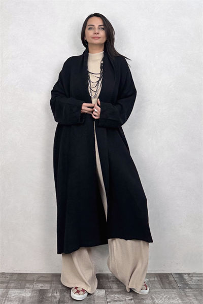 Maxi Bohem Hırka - Siyah