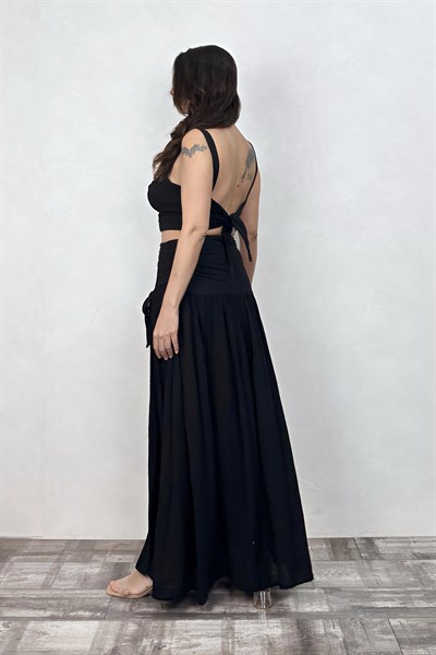 Mezula Drape Müslin Takım - Siyah
