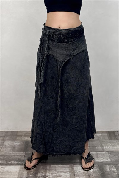 Nepal Boho Wrap Anvelop Etek - Siyah