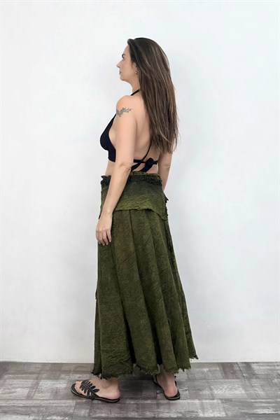 Nepal Boho Wrap Anvelop Etek - Yeşil