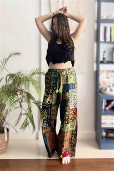 Nepal Patch Ivy Pocket Pantolon - Çok Renkli 7