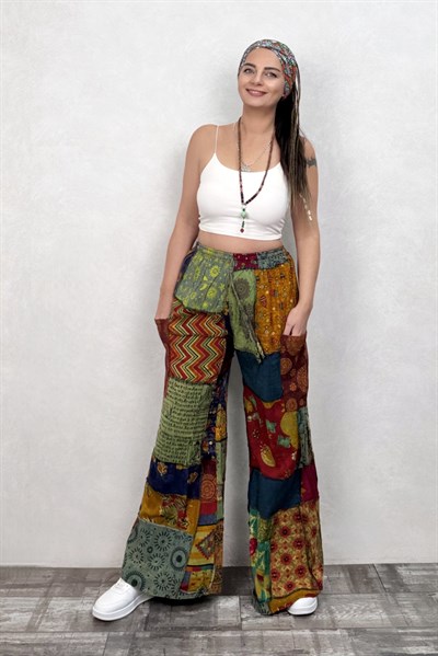 Nepal Patch Ivy Pocket Pantolon - Çok Renkli 4