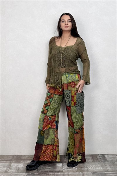 Nepal Patch Ivy Pocket Pantolon - Çok Renkli 3
