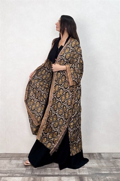Premium İpek Kimono - Gold Kronos