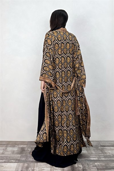 Premium İpek Kimono - Gold Kronos