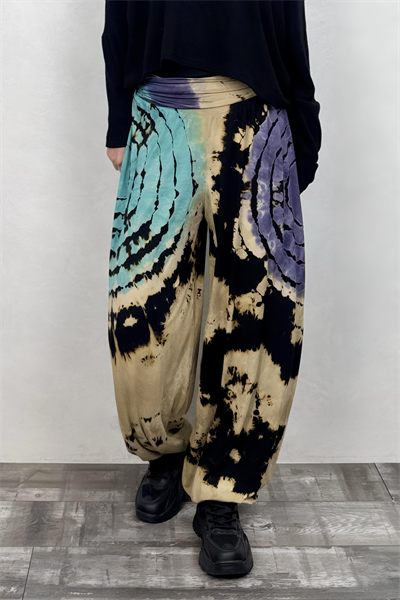 Sasha Gipe Bel Detaylı Şalvar Pantolon - Batik Siyah