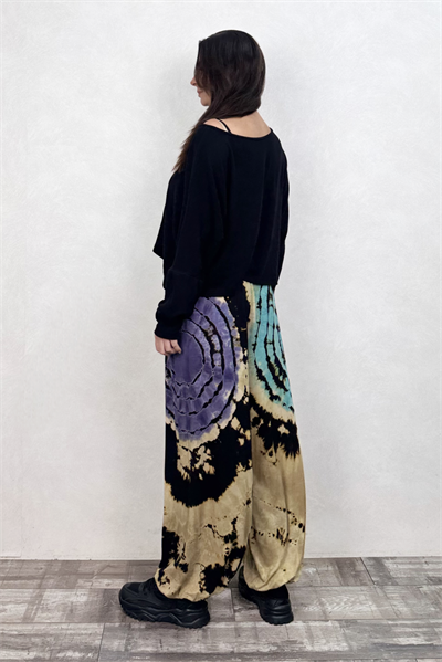 Sasha Gipe Bel Detaylı Şalvar Pantolon - Batik Siyah