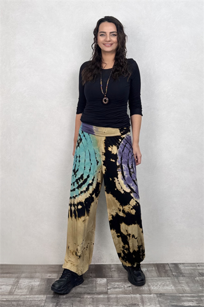 Sasha Gipe Bel Detaylı Şalvar Pantolon - Batik Siyah