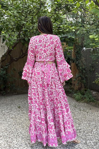 Seraphine İpek İpli Takım - Pink Flor