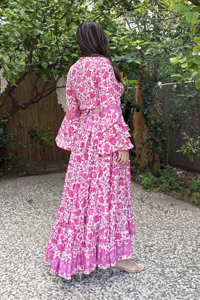 Seraphine İpek İpli Takım - Pink Flor