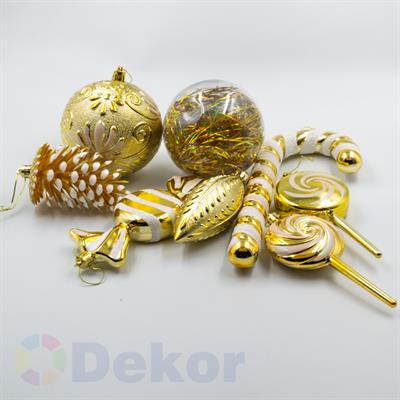 10 cm Yılbaşı Topu Gold 26 Lı Set