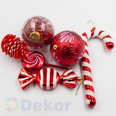 10 cm Yılbaşı Topu Red 26 Lı Set