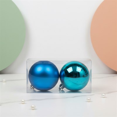 15cm Mavi Parlak Mat 2'li Top